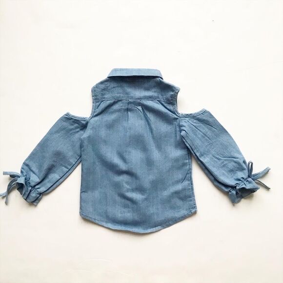 7 for All Mankind cold shoulder button top EUC 18m - Picture 4 of 4